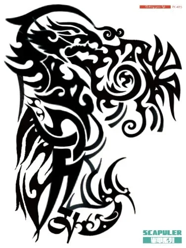 32*24cm Big Tattoo Stickers Green Butterfly Fish Dragon Buddha Waterproof Temporary Flash Tattoos Full Back Chest For Men Women