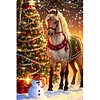 (40*60cm)Christmas Horse - Full Round Drill Diamond Painting
