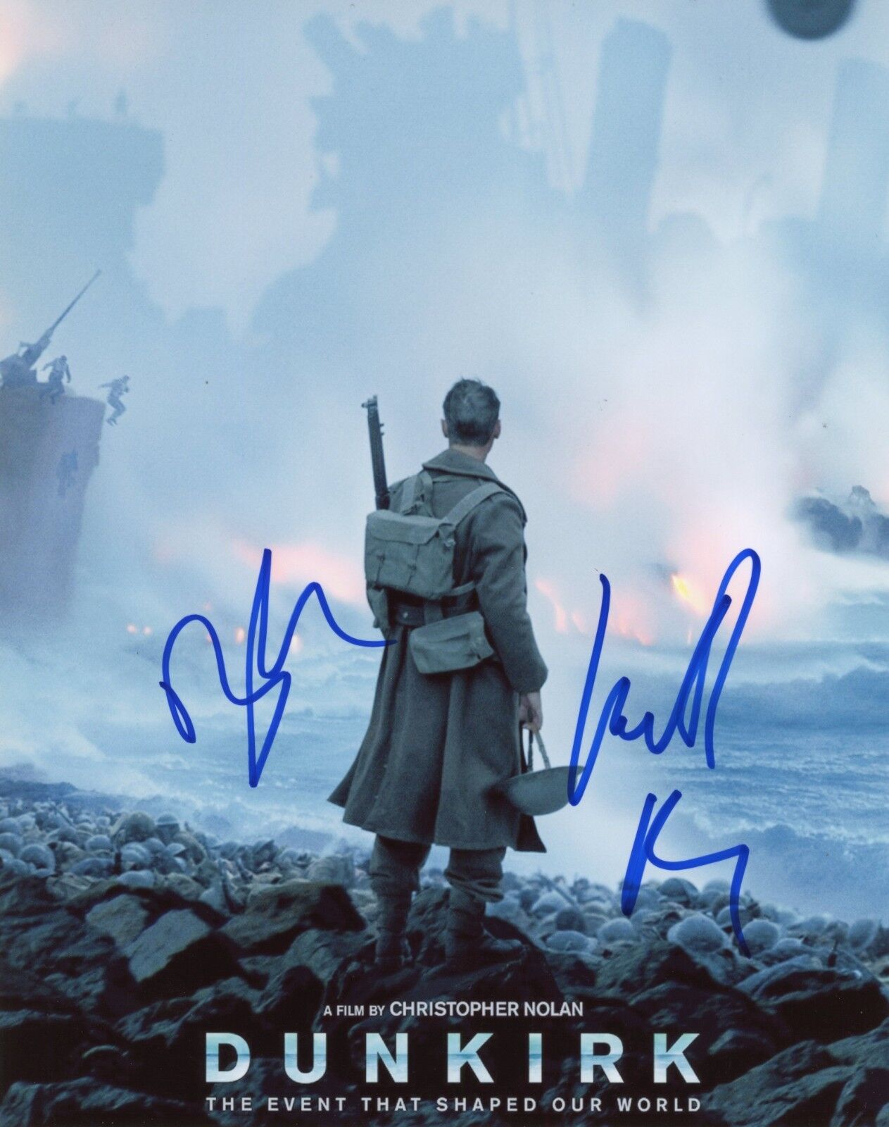 ~~ KENNETH BRANAGH & BARRY KEOGHAN Authentic Hand-Signed DUNKIRK