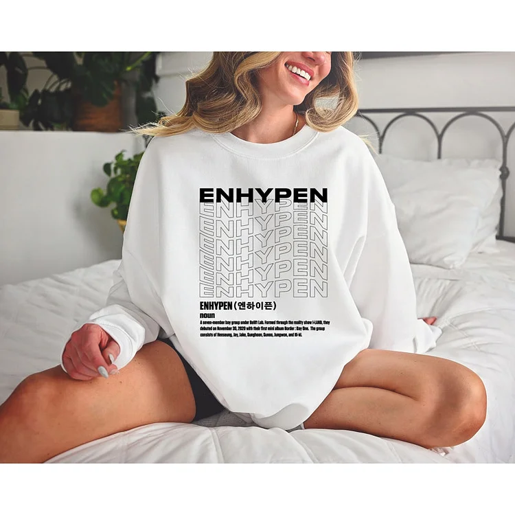 ENHYPEN Noun Print Casual Sweatshirt