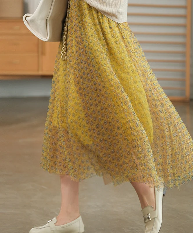 Digitally Printed Densified Elastic Waist Skirt