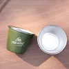 4Pcs 50ml Mini Camping Cup Stainless Steel Drink Mugs for Hiking Fishing (Green)