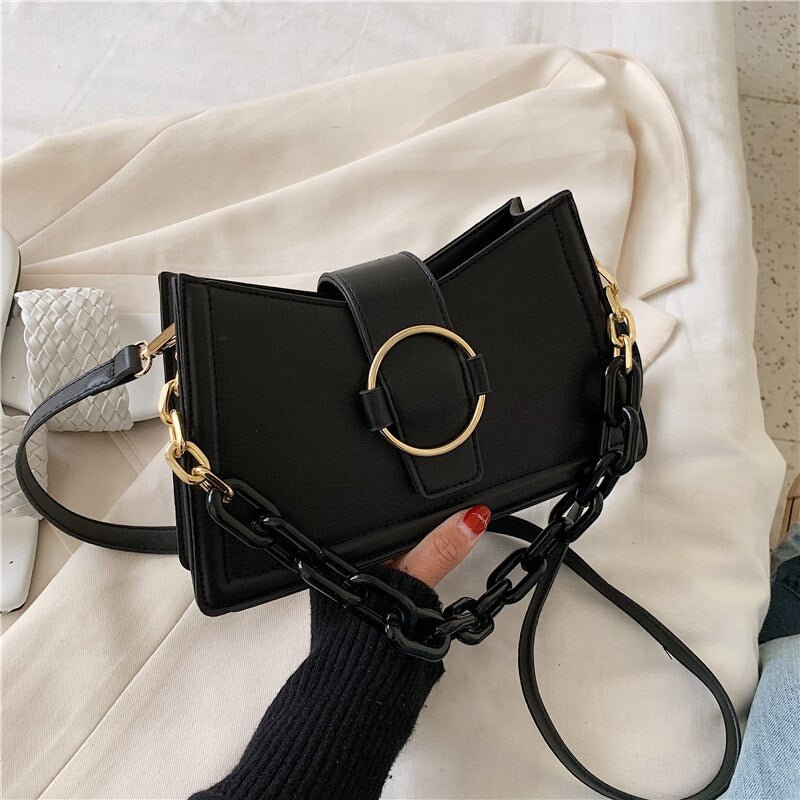 Elegant Female Chain Tote bag 2021 Fashion New High-quality PU Leather Women's Designer Handbag Travel Shoulder Messenger Bag