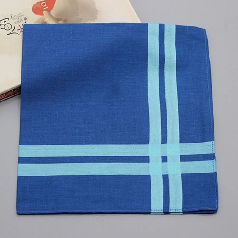 Handkerchiefs Women Cotton Plaid Retro High Quality Elegant Square Towel Pocket Womens Trendy Korean Style Ladies Simple Casual