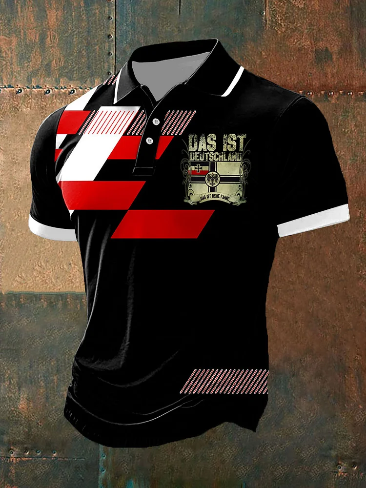 Männer Deutschland Reichs krieg flagge Das ist eine Fahne Muskels hirt Polo Shirt