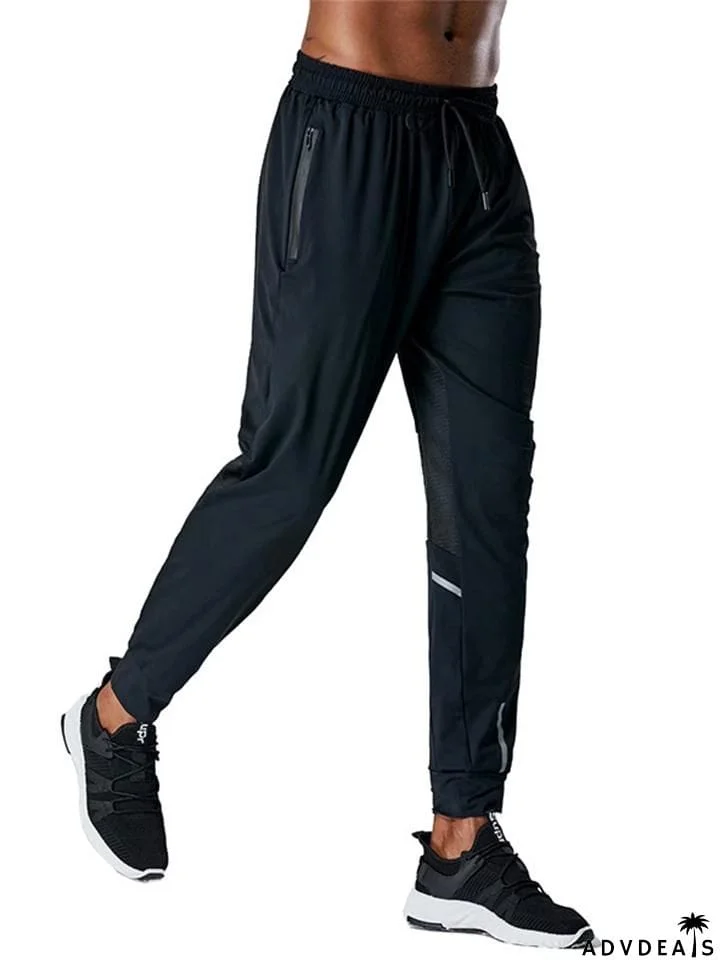 Sporty Leisure Drawstring Loose Running Pants For Men