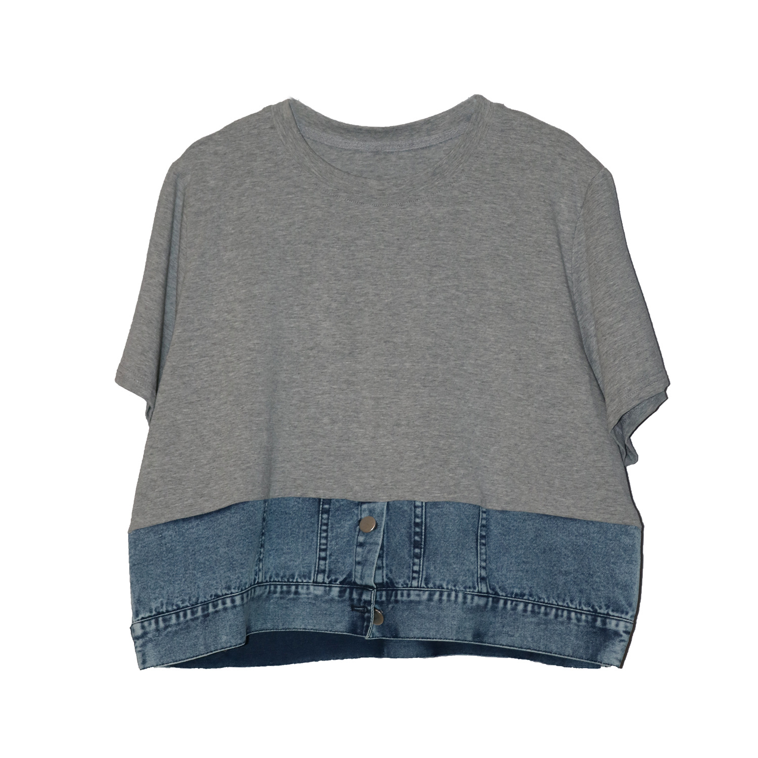 Niche design two-Piece spliced T-Shirt