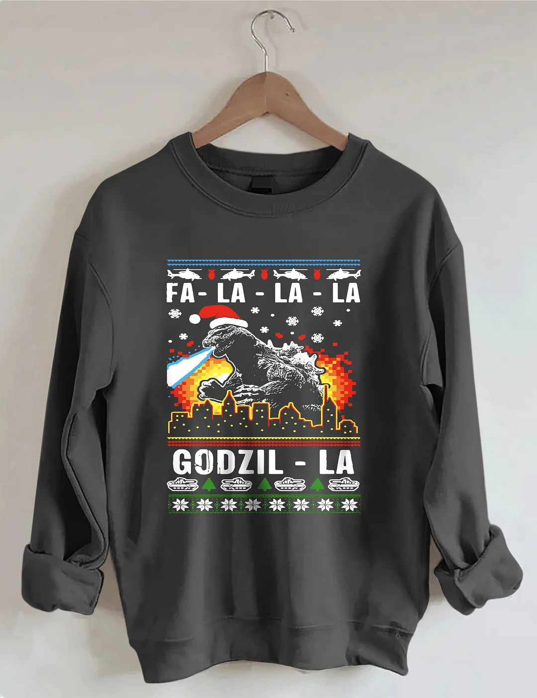Funny Godzilla Ugly Christmas Sweatshirt