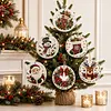 6pcs DIY Pearl Diamond Painting Christmas Tree Hanging Ornaments