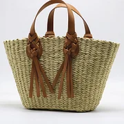 Ejiekang Hot Portable Woven Shoulder Bags Summer Tassel Women's Bag Straw Bag Fashion Beach Bag Summer Basket Bag Big  hand bag woven bag