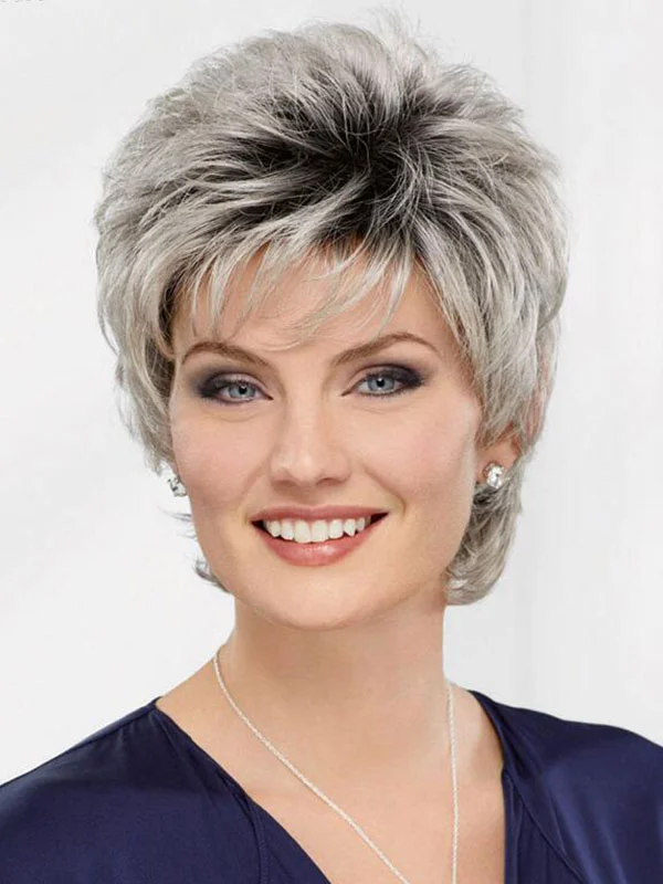 Lightweight Stubby Style Lace Mesh Wig for Women