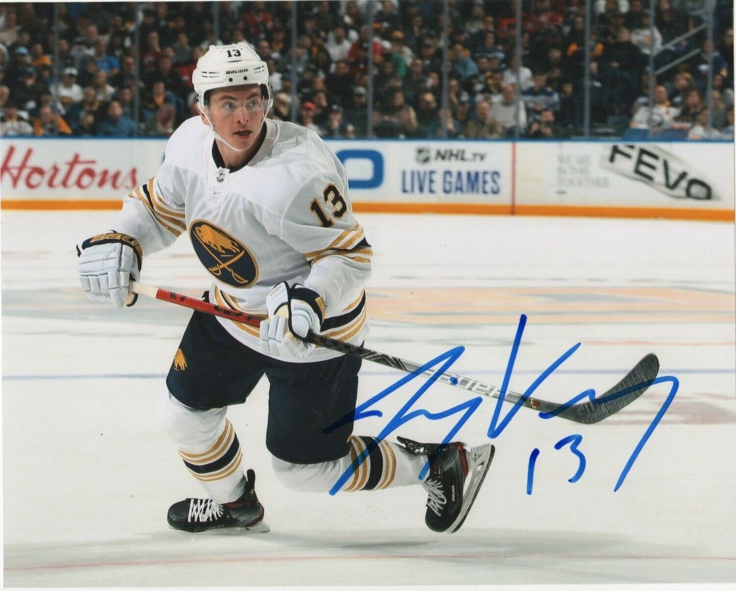 Buffalo Sabres Jimmy Vesey Signed Autographed NHL Photo Poster painting 8x10 COA #3