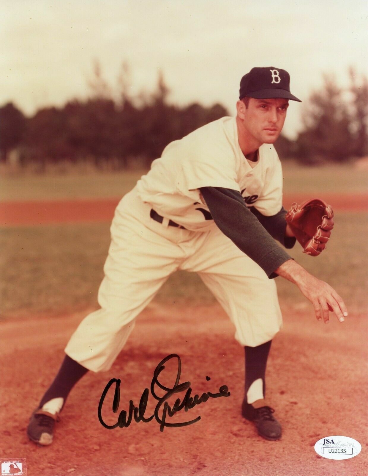 Carl Erskine Signed 8x10 JSA COA Photo Poster painting Autograph 8x Brooklyn Dodgers