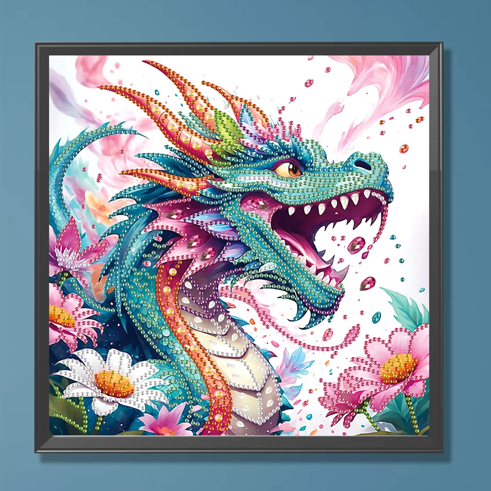 Diamond Painting - Partial Special Shaped Drill - Dragon(Canvas|30*30cm)