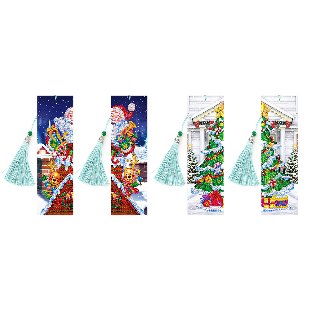 

4pcs Christmas-5D DIY Craft Bookmark, 501 Original