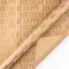 Retro Kraft Paper Happy Birthday Gift Wrapping Paper