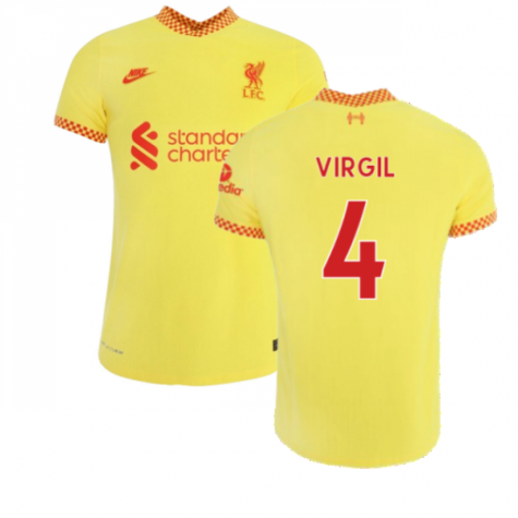 Maillot FC Liverpool Virgil van Dijk 4 UCL Third 2021/22