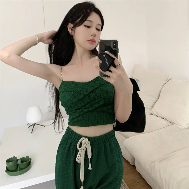Uveng Uveng Hot Babes Short Super Fire Small Sling Vest Woman With Hong Kong Flavor New Summer Wrapped Chest Bottom Outside To Put On Clothes
