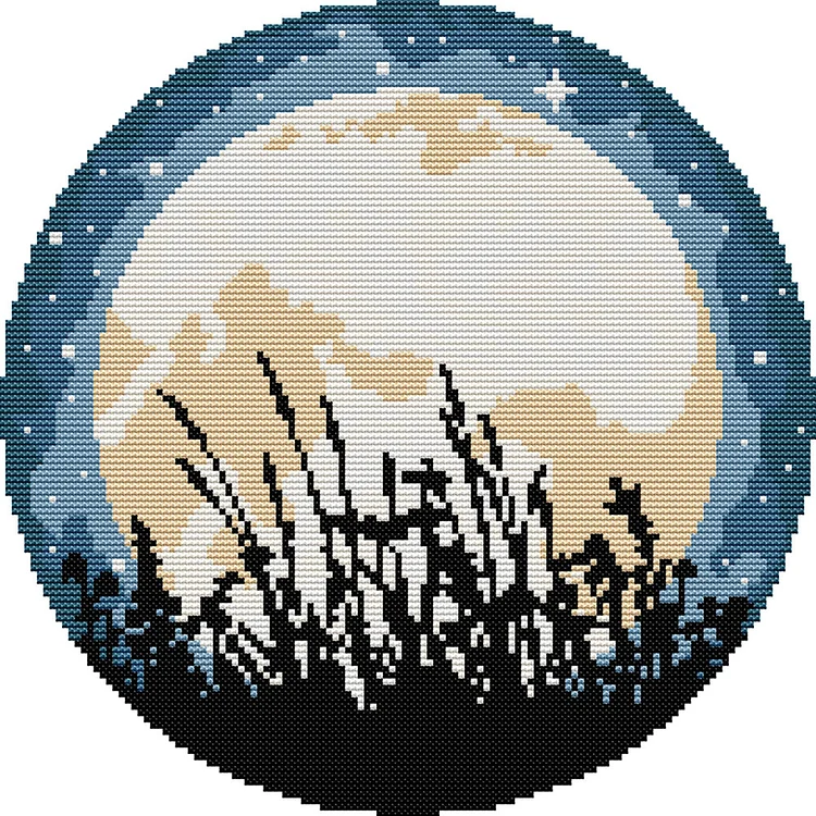 Full Moon - Printed Cross Stitch 14CT 31*31CM