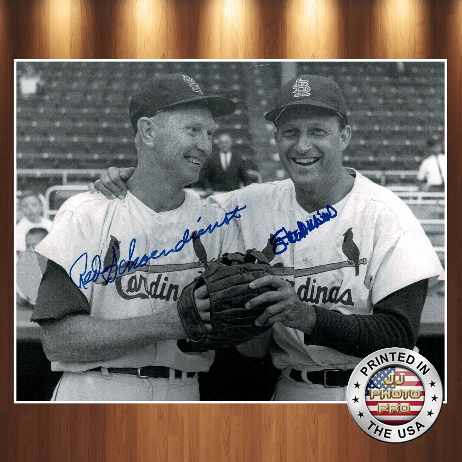 Stan Musial Schoendienst Autographed Signed 8x10 Photo Poster painting (HOF Cardinals) REPRINT