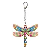 1PC, porte-cl&eacute;s DIY 3D en diamant avec boucle homard, porte-cl&eacute;s double face en diamant avec cha&icirc;ne &agrave; ressorts, mosa&iuml;que de diamants en cristal &agrave; ressorts, cadeau unique fait main
