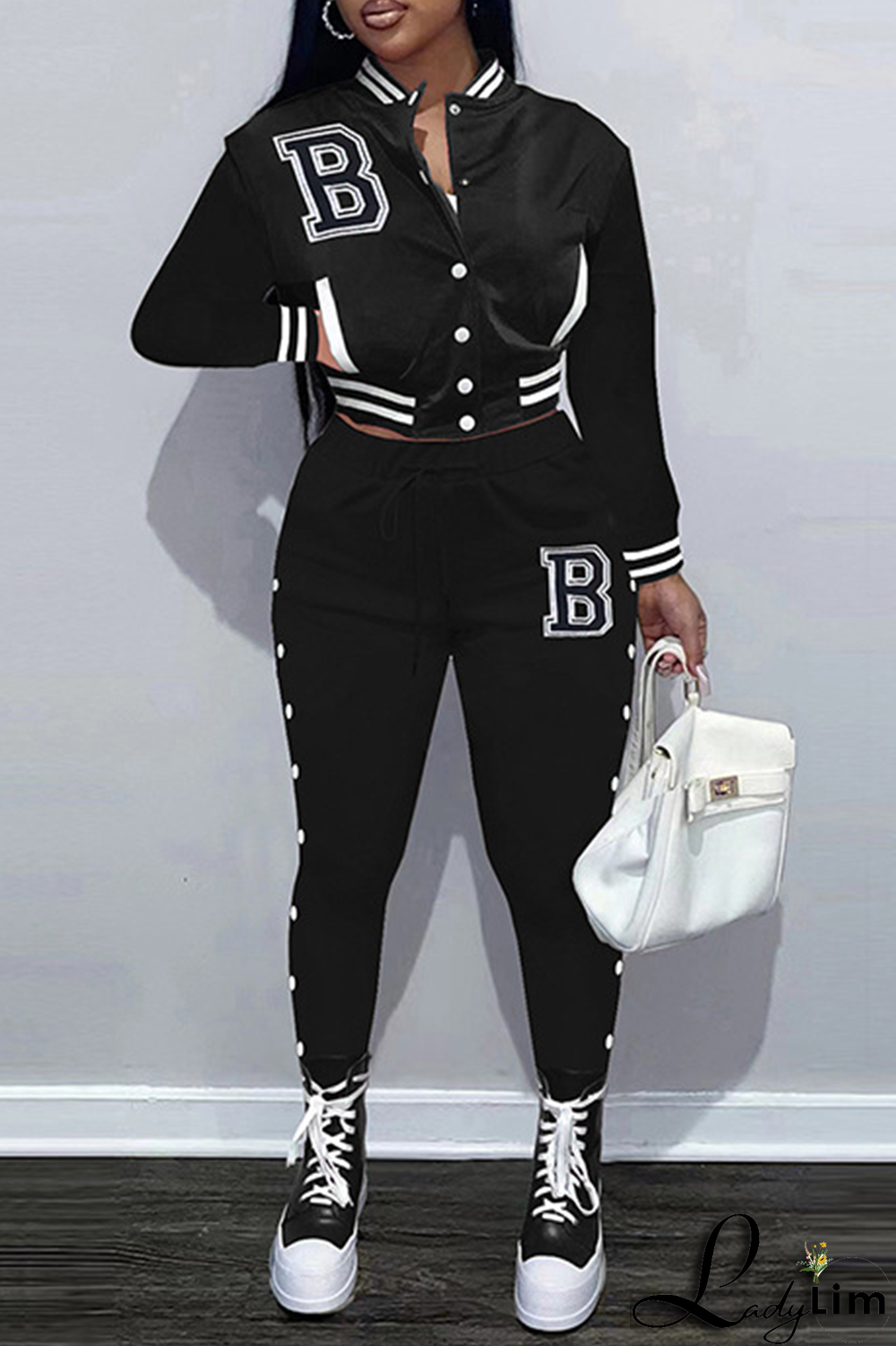 Red Casual Print Patchwork Mandarin Collar Nine Points Sleeve Two Pieces