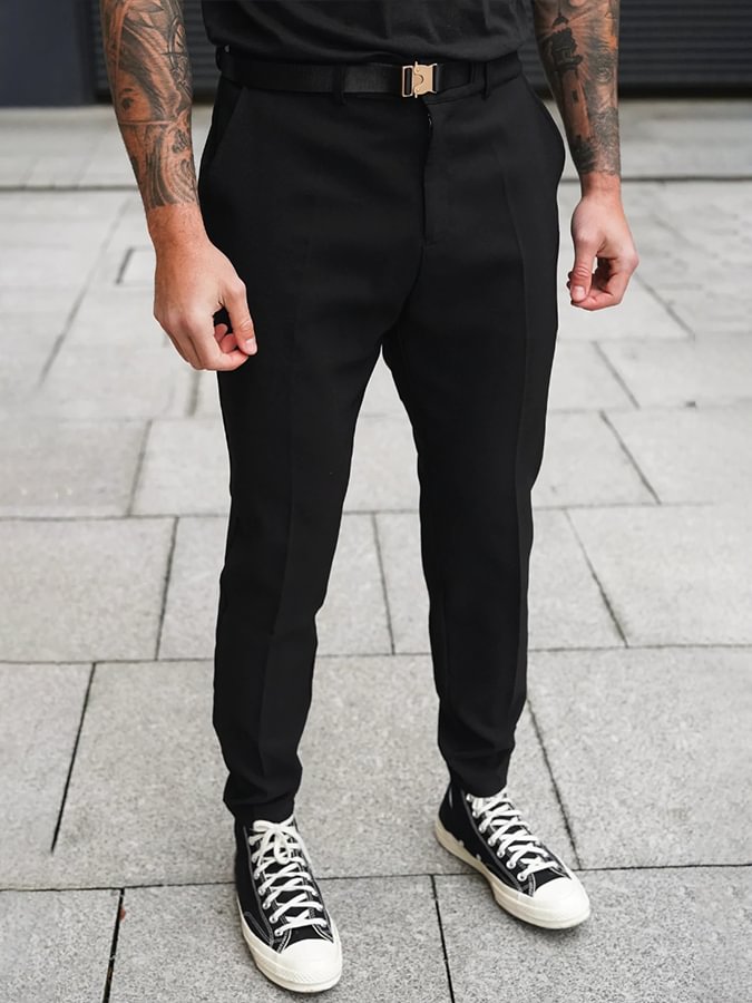Men's Casual Black Pants