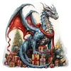 Christmas Dragon - 11CT Stamped Cross Stitch 40*40cm