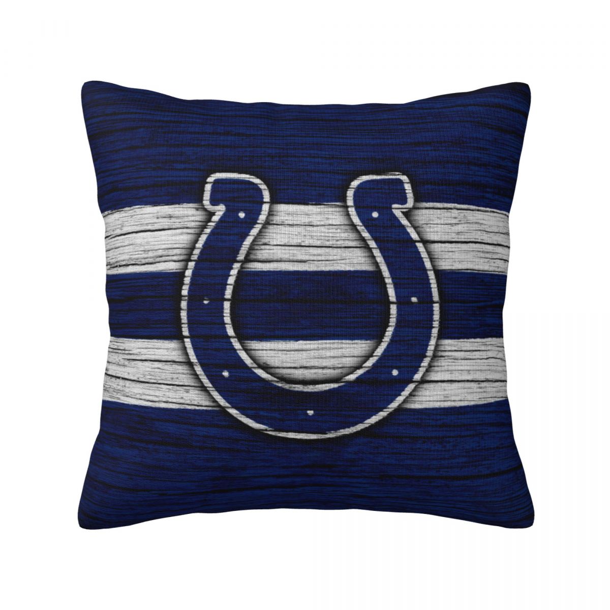 Indianapolis Colts Wooden Texture Throw Pillow Covers 18x18