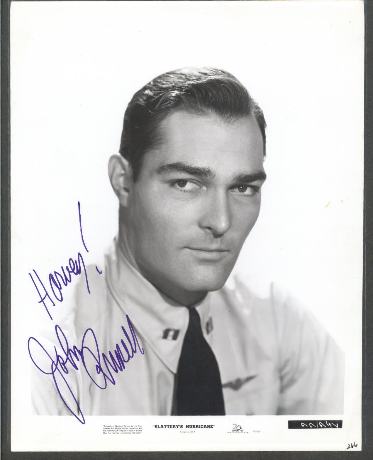 John Russell - Signed Vintage Celebrity Autograph Photo Poster painting - Slattery's Hurricane