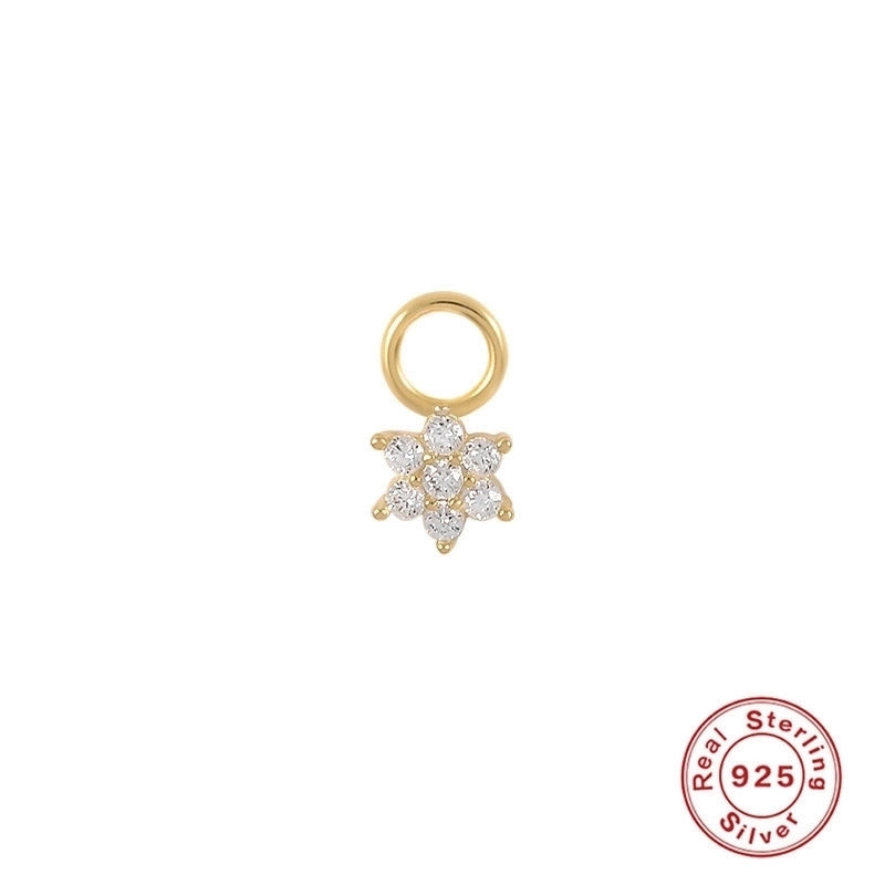 1 Piece 10mmKS115067-Z Sterling Silver Zircon Geometric Pendant Jewelry Accessories