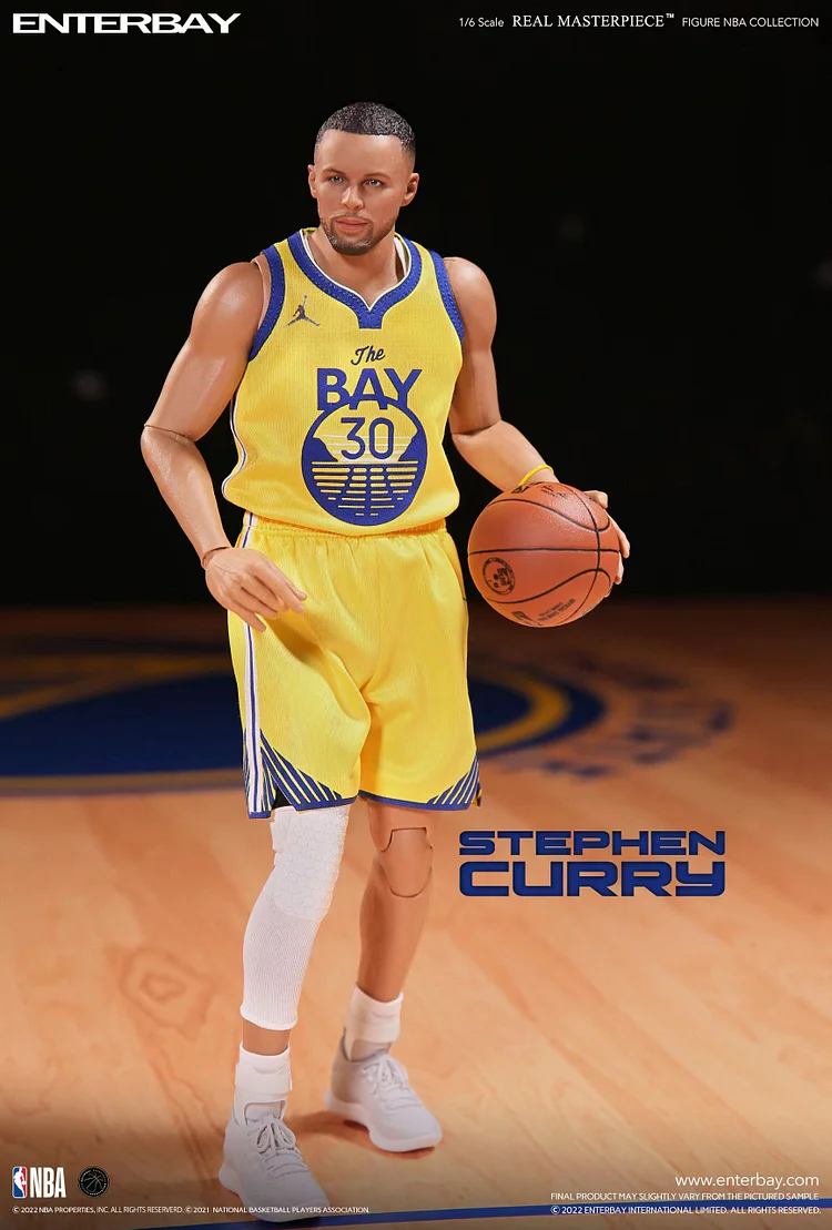 【IN STOCK】Enterbay EB NBA Real Masterpiece Stephen Curry 1/6 Action Figure RM-1086