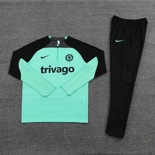 23/24 Chelsea Half-Pull Training Suit Jersey 1:1 Thai Quality Set Football Shirt 