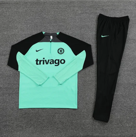 23/24 Chelsea Half-Pull Training Suit Jersey 1:1 Thai Quality Set Football Shirt 