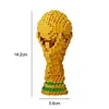 Sports Football Ball Building Kits Creativity Soccer and Cup Building Block Set Mini Collectible Peripheral Bricks Birthday Gift For Teens & Adults (trophy)