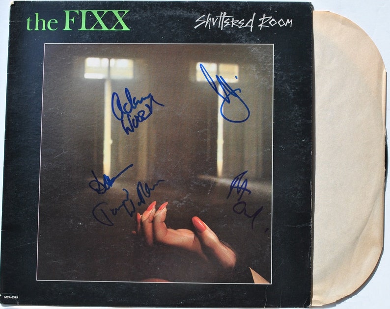 The FIXX SHUTTERED ROOM Signed Album X5 Cy Curnin, Adam Woods, Rupert Greenall, Jamie West-Oram, Dan K. Brown wcoa