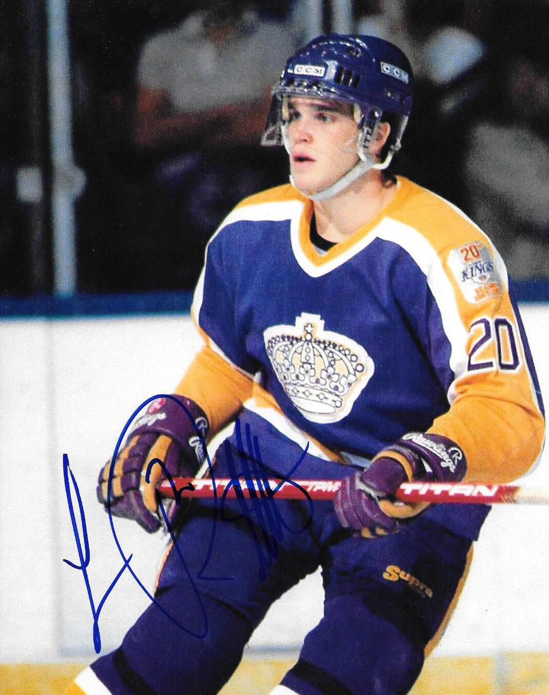 GFA Los Angeles Kings Star * LUC ROBITAILLE * Signed 9x10 Photo Poster painting MH3 COA