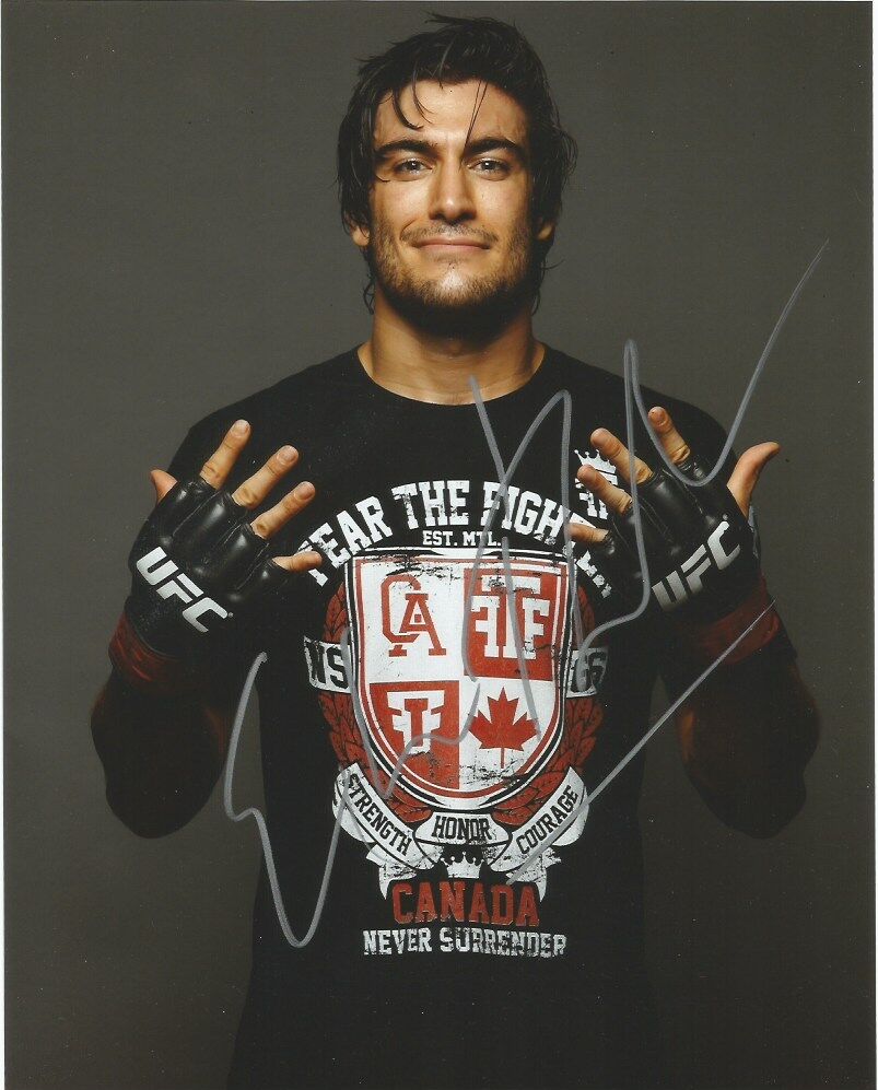 UFC Ultimate Fighting Elias Theodorou Signed Autographed 8x10 Photo Poster painting COA