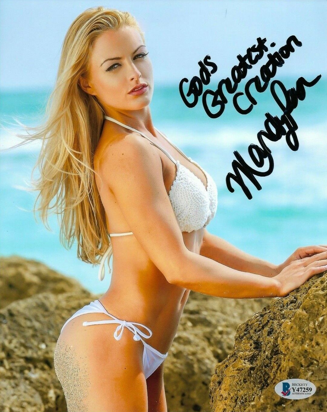 WWE MANDY ROSE HAND SIGNED AUTOGRAPHED 8X10 Photo Poster painting WITH PROOF AND BECKETT COA 6