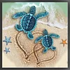 Turtle-Full Embroidery 3 strands 11CT Stamped Cross Stitch-40*40CM