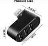Multifunctional Rotatable 3-port USB