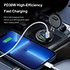 12-24V Car Charger Socket with Switch & Voltmeter Waterproof Cigarette Outlet Replacement Motorcycle USB Charger Suitable for Boat Golf Cart RV Motorcycle Truck
