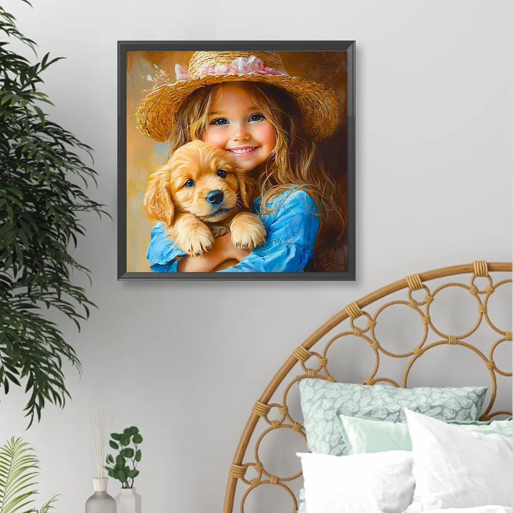 Diamond Painting - Full Round Drill - Girl(Canvas|40*40cm)