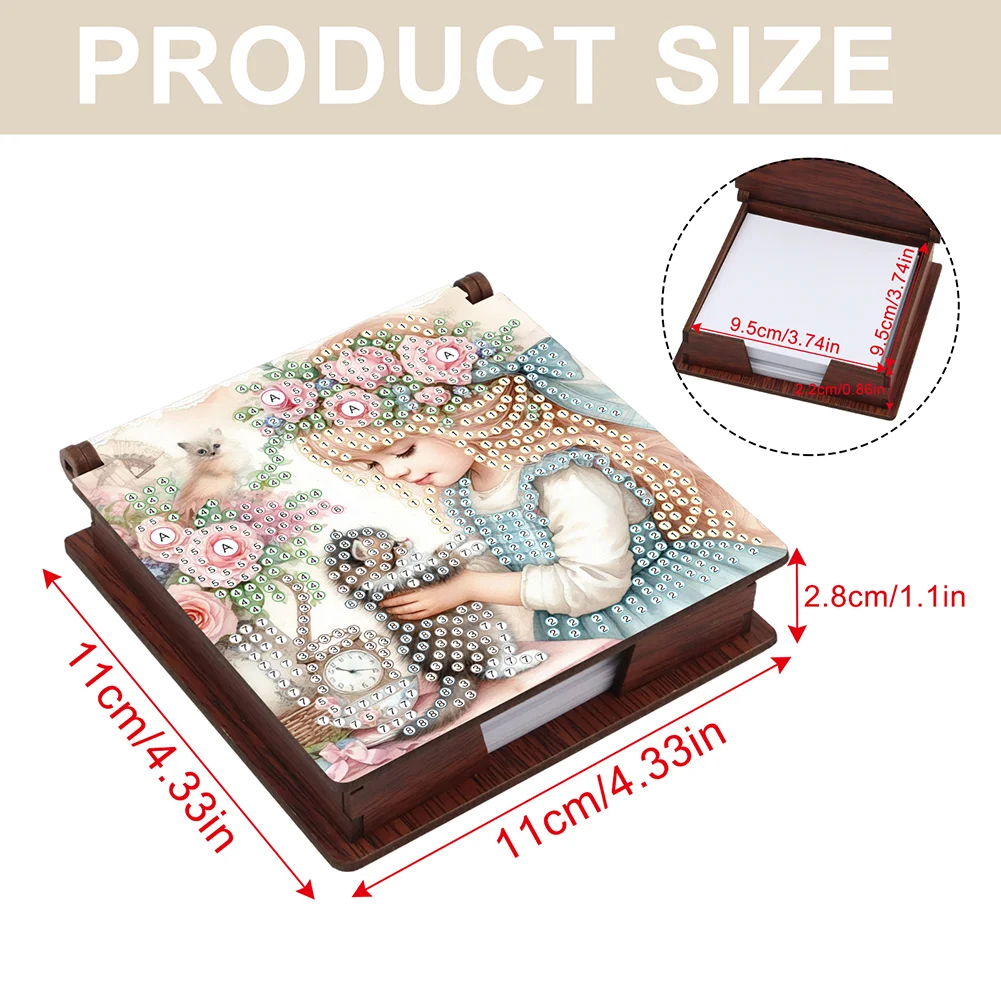 DIY Girl Diamond Painting Note Box Paper 160 Sheets of Paper for DIY Art Craft