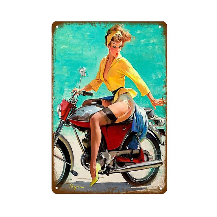 Pin Up Girl - Vintage Tin Signs/Wooden Signs - 8*12Inch/12*16Inch