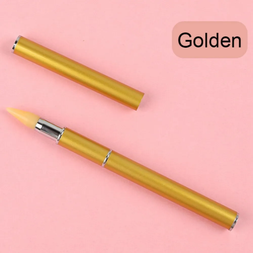 1PC Dual-Ended Nail Art Dotting Crystal Pen picking up Rhinestones Gems Sticky Wax Pencil DIY Tools Diamond Picker Pen-Nail Inspo