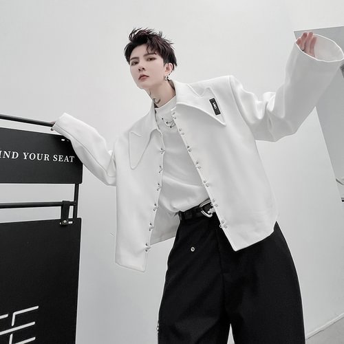 Dawfashion-Ins S High Design Sense Short Jacket-Yamamoto Diablo Clothing