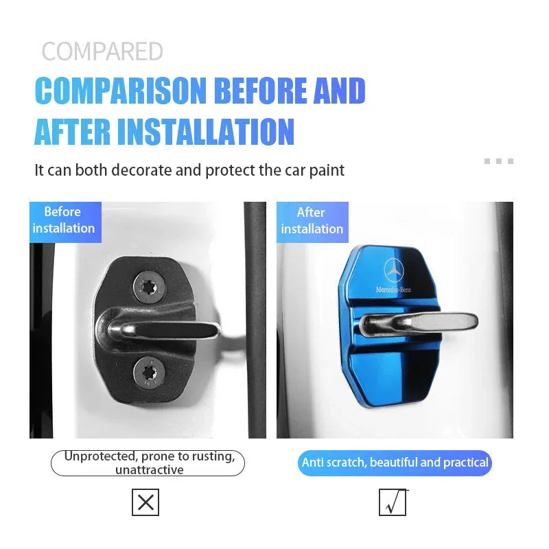 Car door lock alloy protective cover (4 pieces)