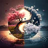 Tai Chi Tree Of Life-11CT Stamped Cross Stitch 40*40cm/15.75*15.75in tapestrymarket