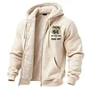 Men's Vintage Route 66 Road Trip Fleece Pocket Full Zip Long Sleeve Hoodie Jacket by Inlyline